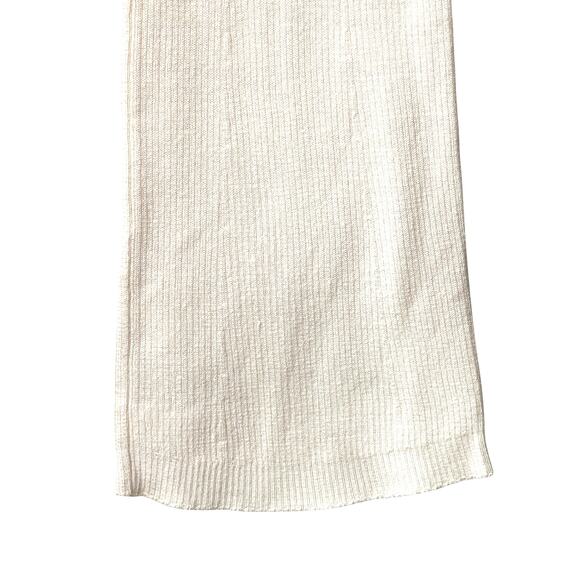 Free People Cream Cotton Blend Rib Knit Flared Leg Lounge Pants Size XS - Picture 4 of 4